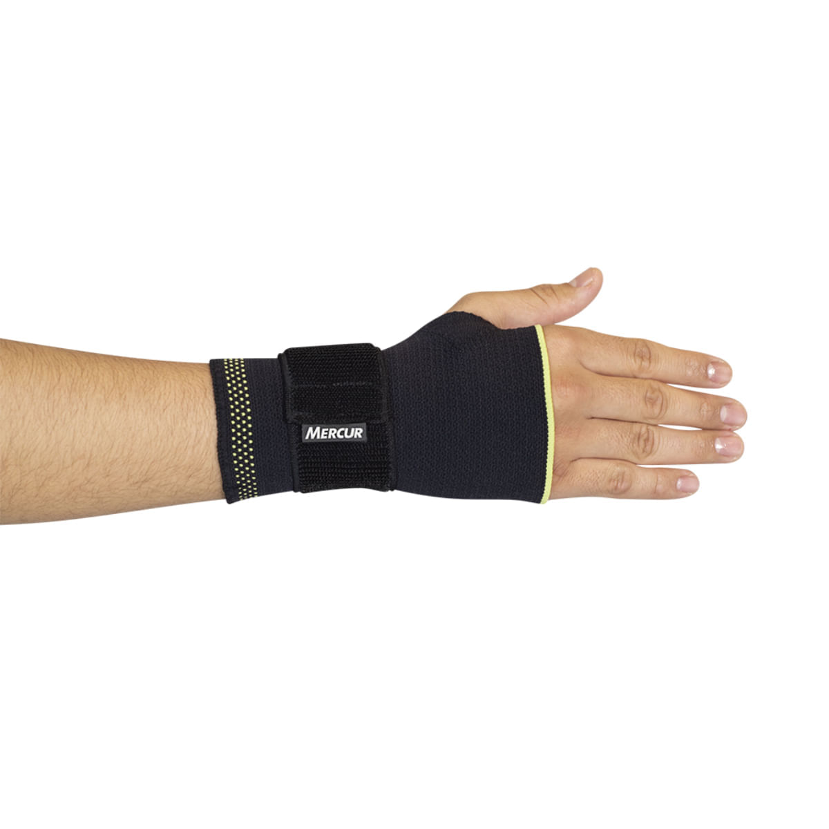 Munhequeira De Compressão Elástica Com Tala Mercur Mão Esquerda G