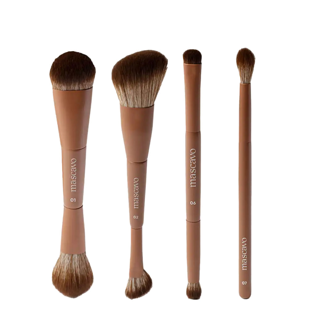 Kit de Pincéis de Maquiagem Mascavo Pro Series Essentials