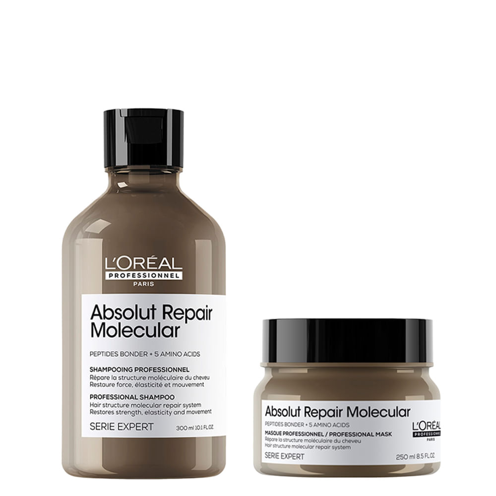 Kit L'Oréal Professionnel Absolut Repair Molecular Shampoo 300ml + Máscara 250ml
