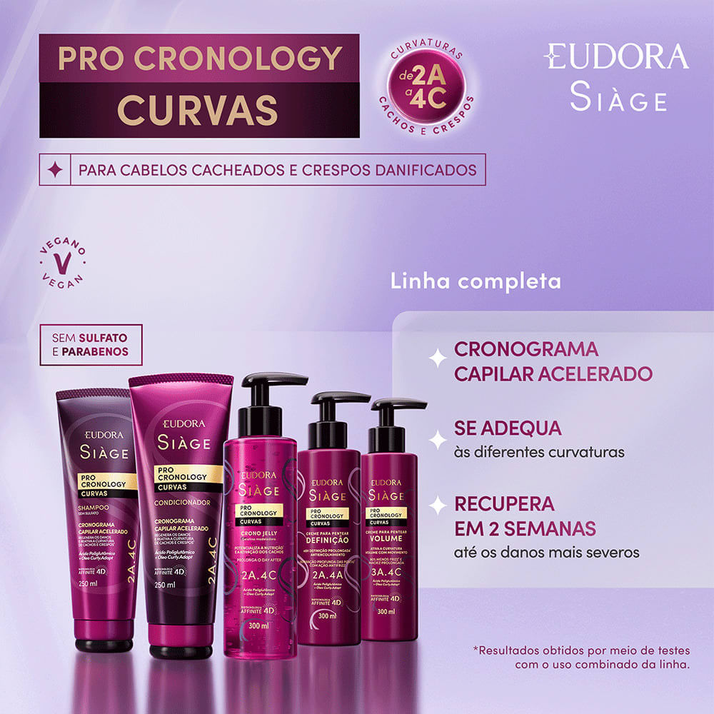 Creme para Pentear Eudora Siàge Pro Cronology Curvas Definição 300 ml