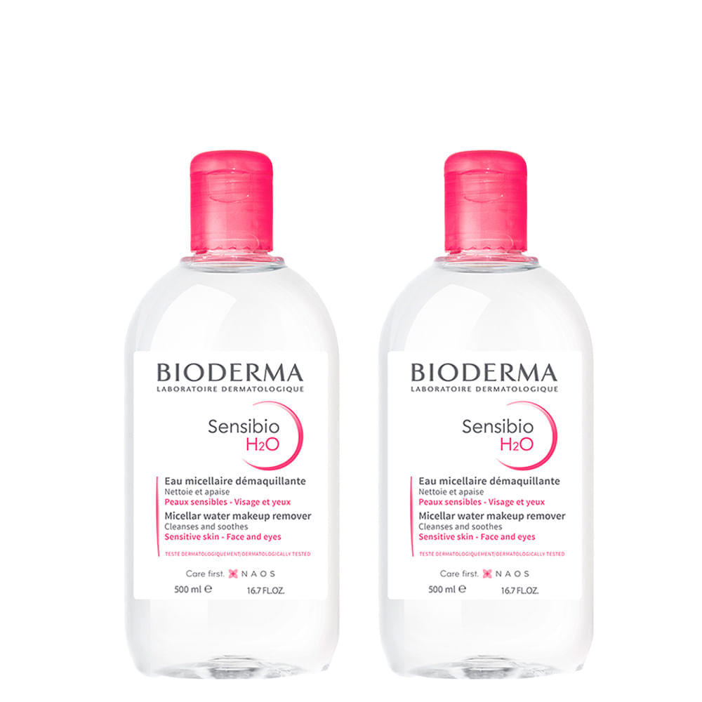 Kit Bioderma Sensibio H20 Água Micelar 500ml 2 Unidades