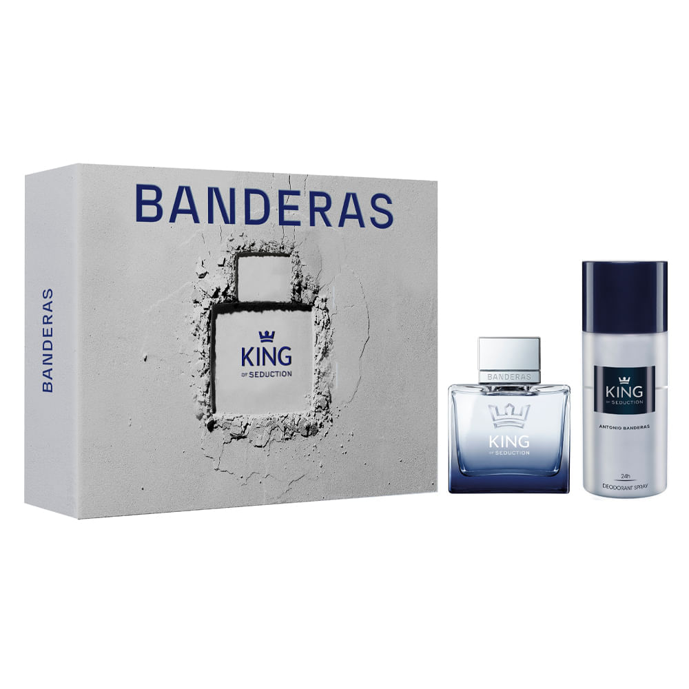 Kit Coffret Banderas Kit King of Seduction Masculino Eau de Toilette For Men 100 ml + 24h Desodorante Spray 150 ml