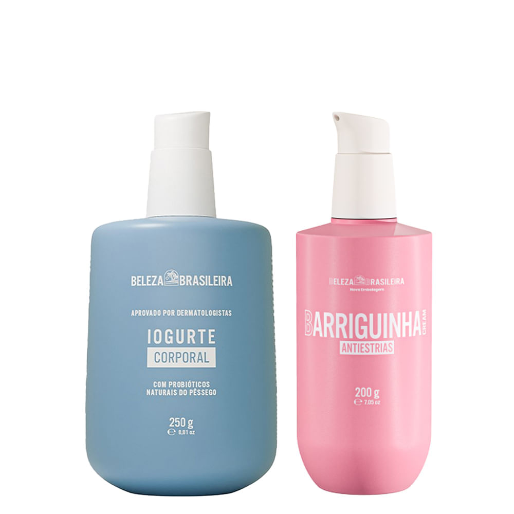Kit Beleza Brasileira Hidratante Corporal Iogurte Corporal 250ml + Barriguinha Antiestrias 200g