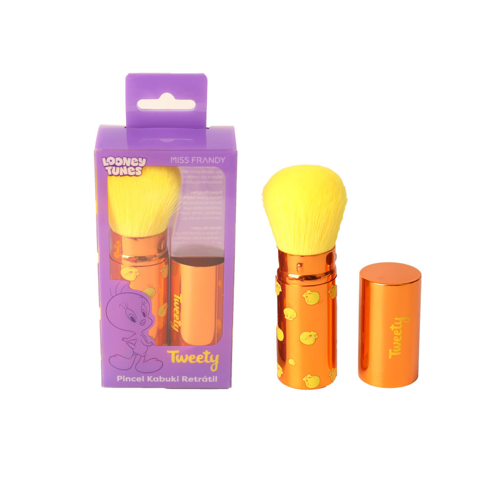 Pincel Kabuki Retrátil Linha Tweety