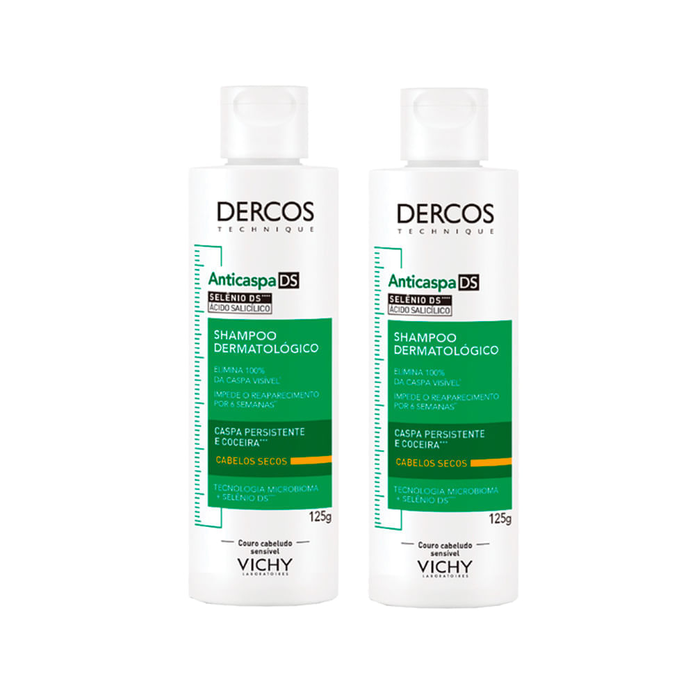 Shampoo Vichy Dercos Anticaspa Intensivo 125ml 2 Unidades