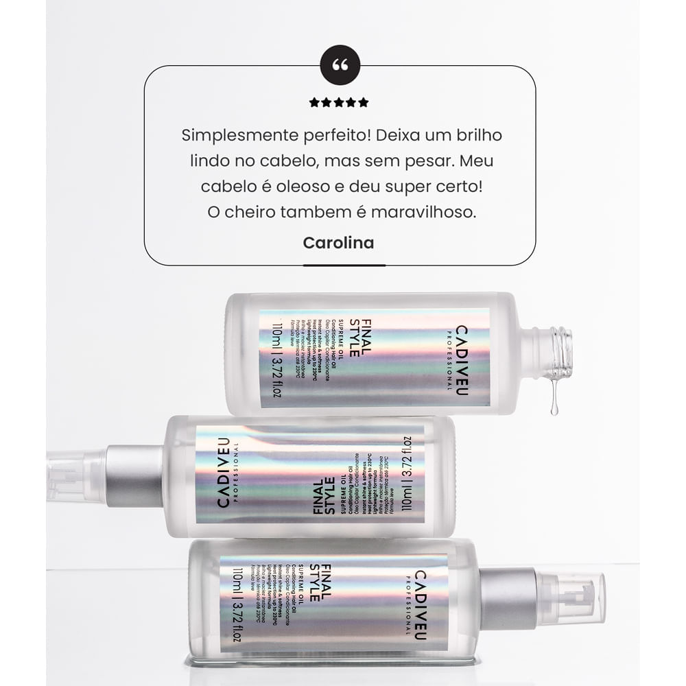 Óleo Capilar Multibenefícios Cadiveu Professional Final Style Supreme 110ml