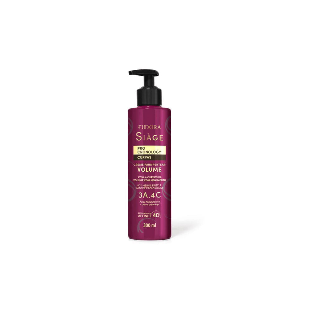 Creme para Pentear Eudora Siàge Pro Cronology Curvas Volume 300ml