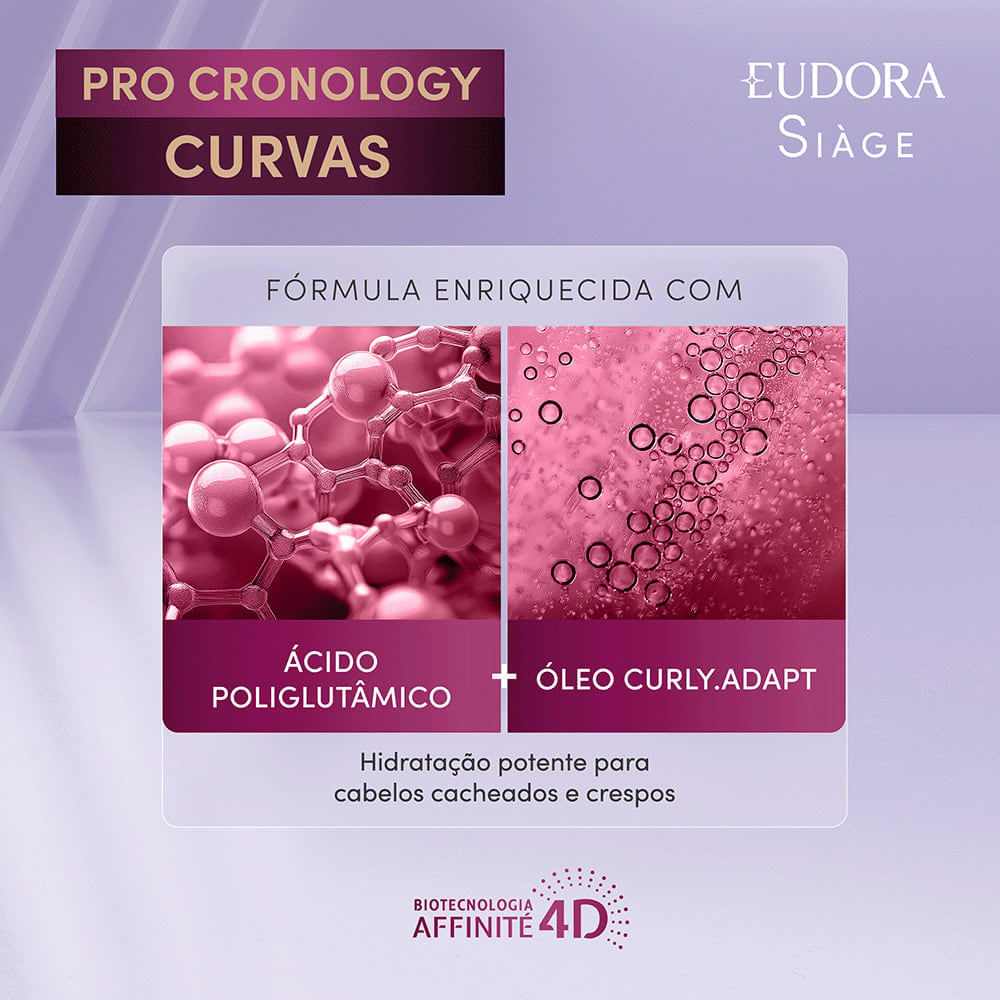 Creme para Pentear Eudora Siàge Pro Cronology Curvas Volume 300ml
