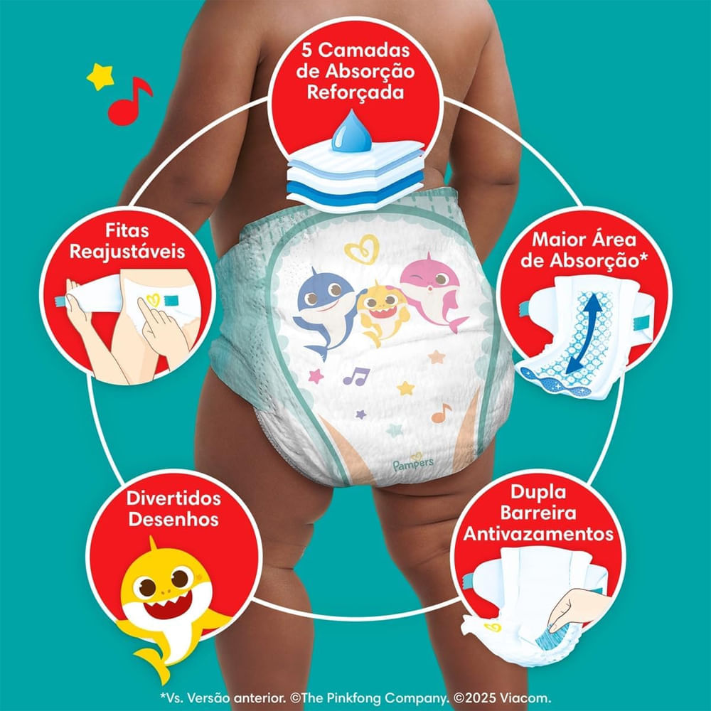 Fralda Descartável Pampers Supersequinha Jumbo XG 70 Tiras