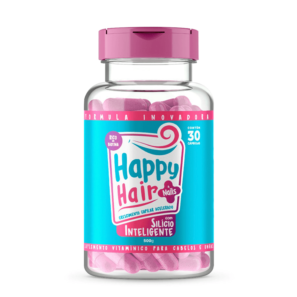 Suplemento Capilar Nails Silício Inteligente Happy Hair 30 Cápsulas