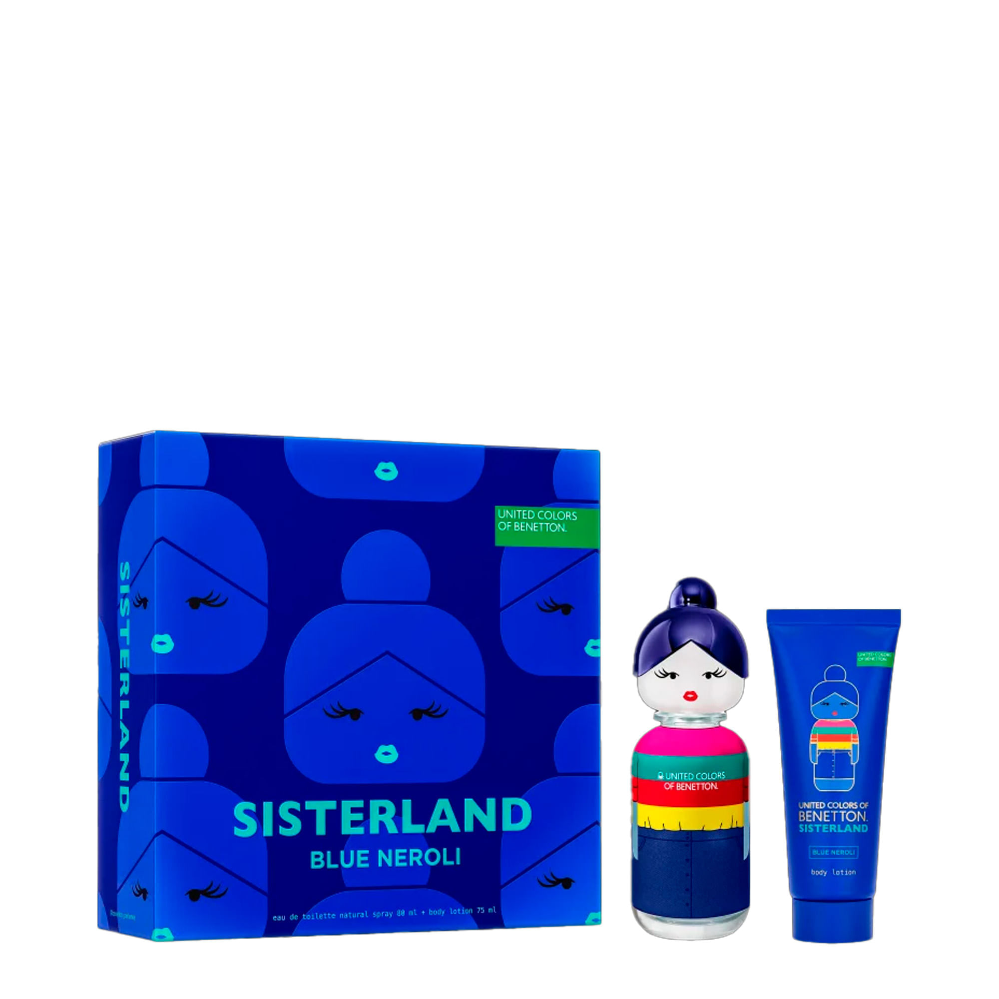 Kit Benetton United Blue Neroli Feminino Eau De Toilette 80ml + Body Lotion 75ml