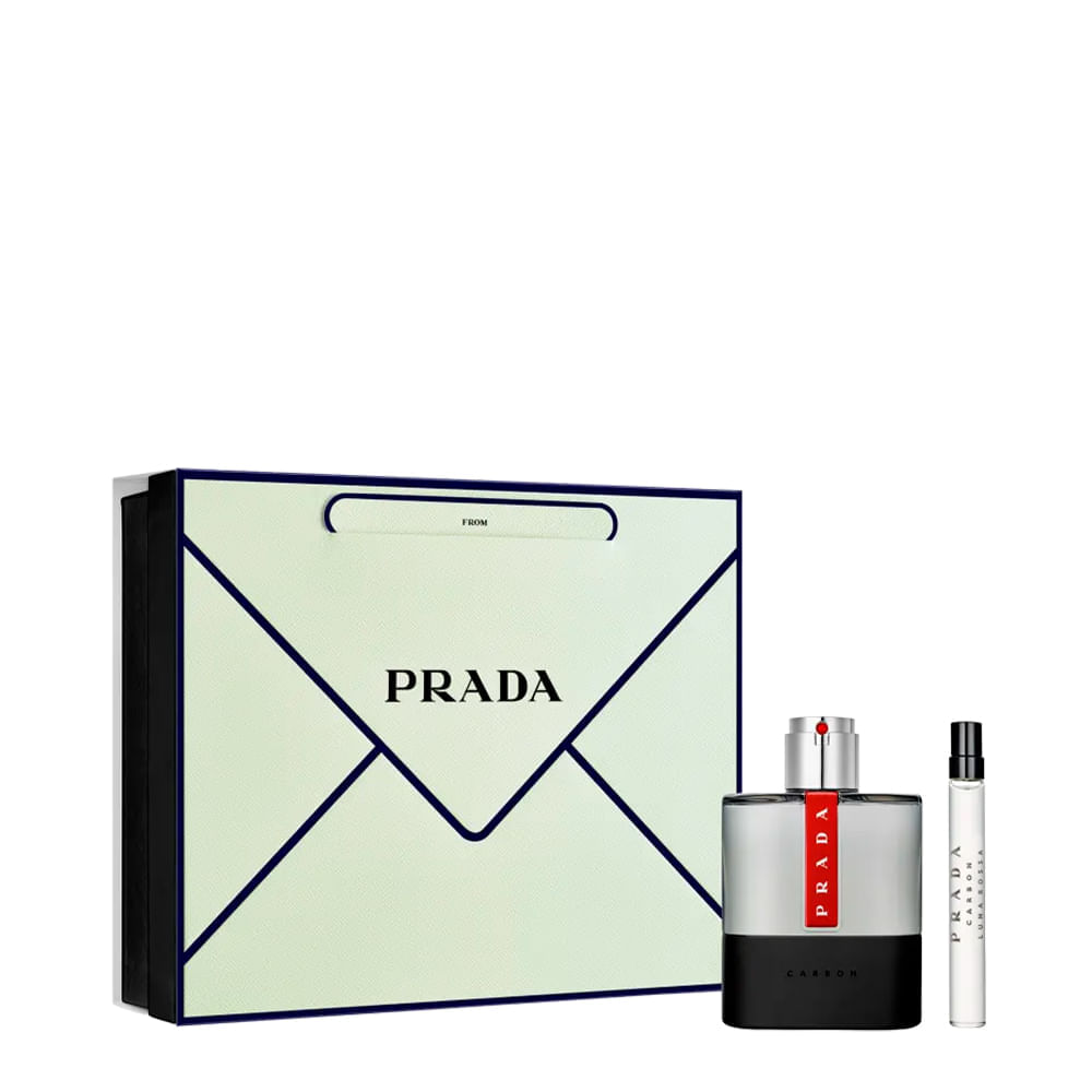 Kit Prada Luna Rossa Carbon Masculino Eau De Toilette 100ml + Miniatura 10ml