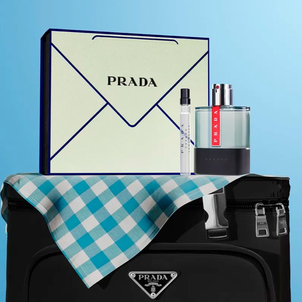 Kit Prada Luna Rossa Carbon Masculino Eau de Toilette 100ml + Miniatura 10ml