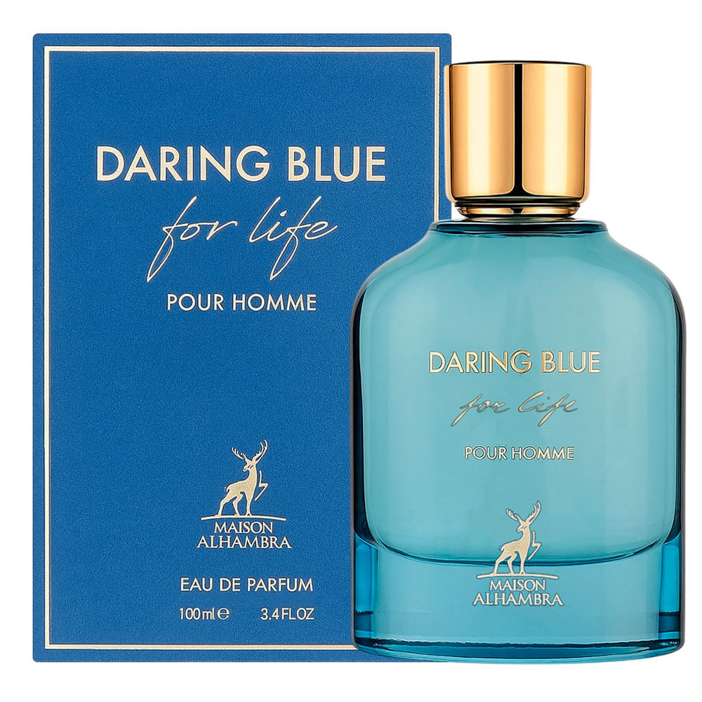 Perfume Masculino Maison Alhambra Daring Blue For Life Eau de Parfum  100ml