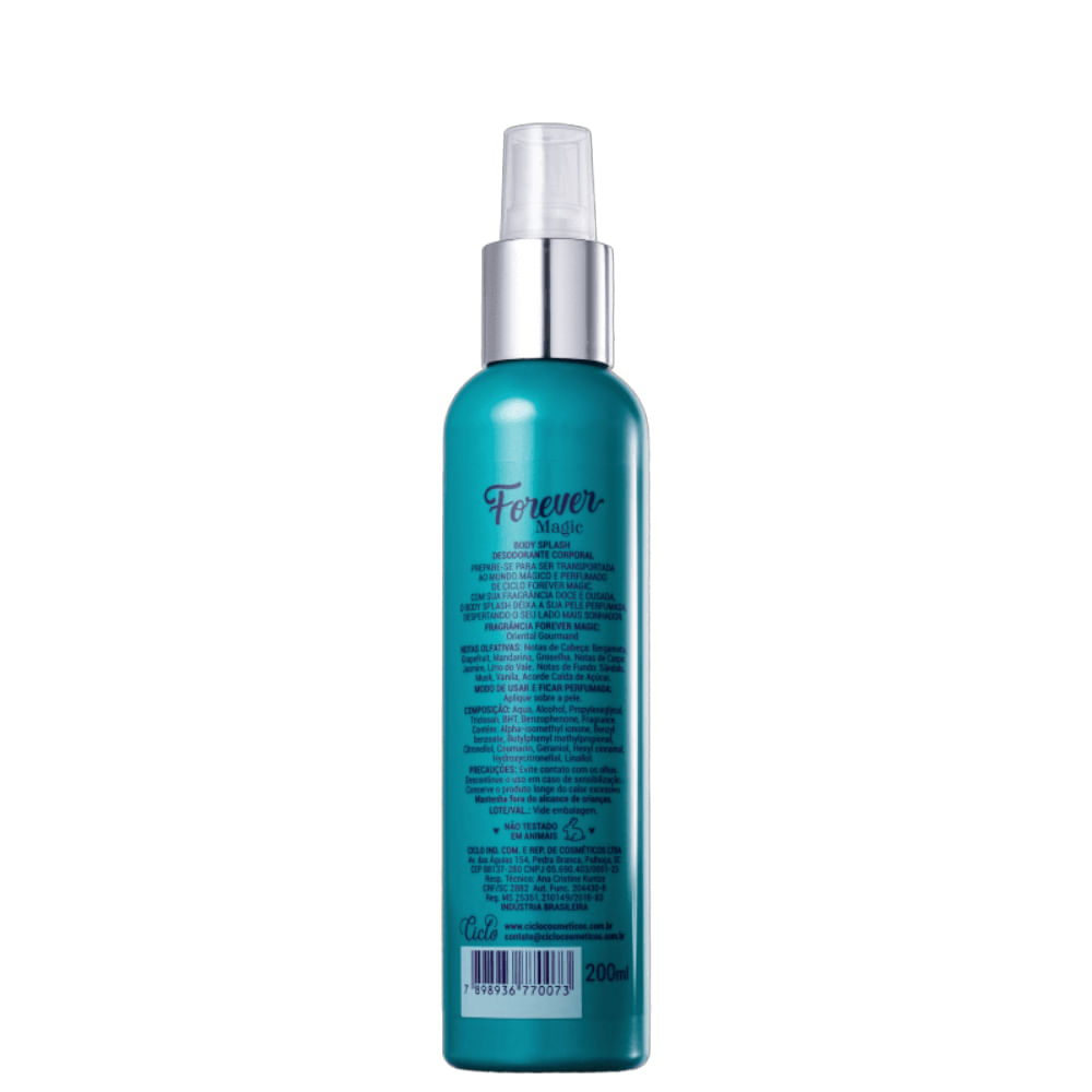 Body Spray Ciclo Cosméticos Forever Magic Deo Colônia  200ml