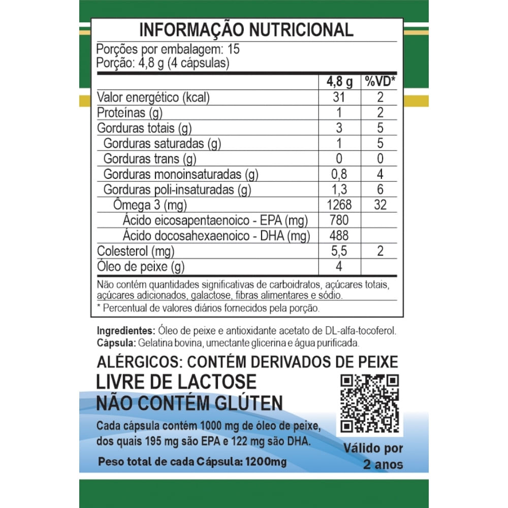 Ômega 3 Fish Oil Unilife 1000mg 60 Cápsulas