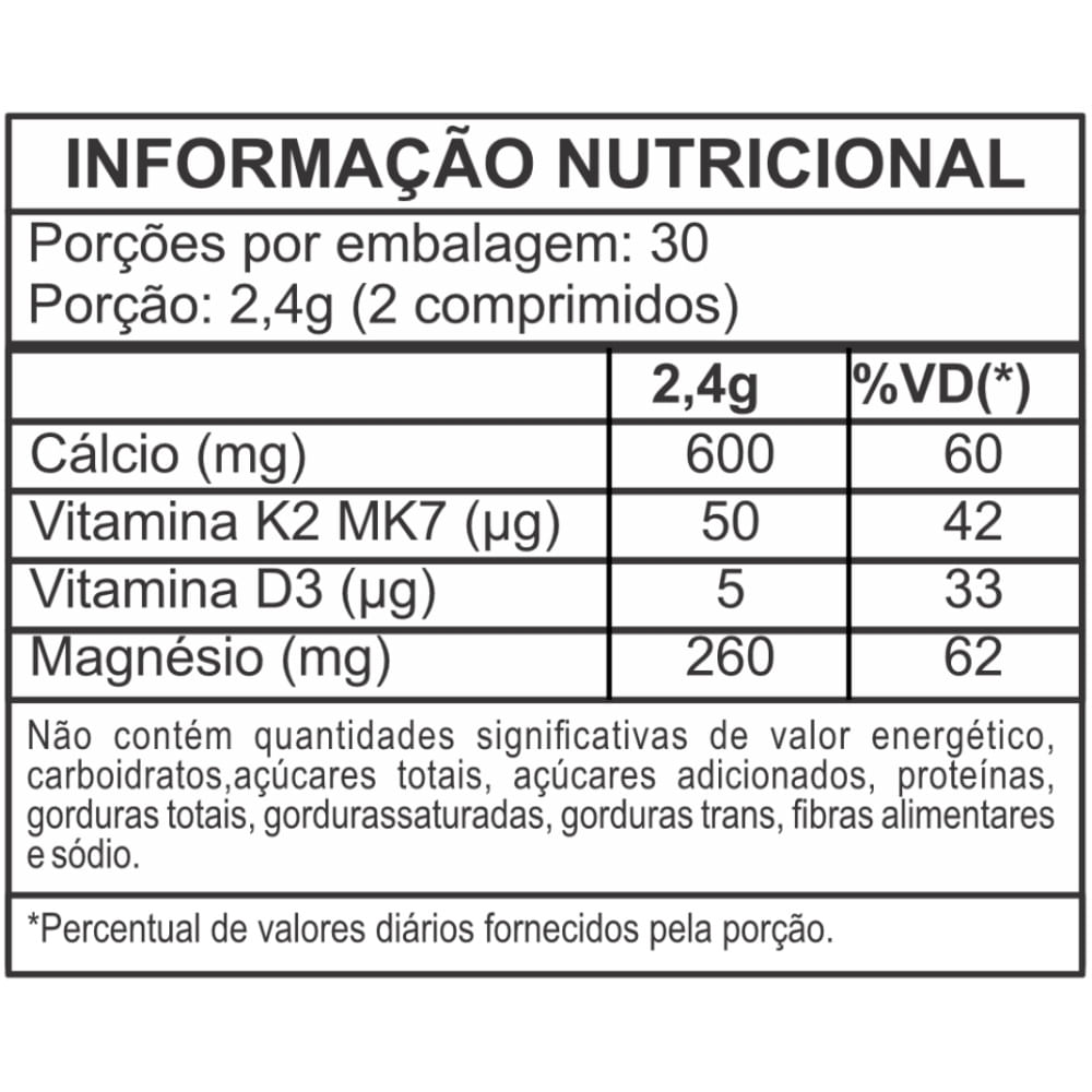 Cálcio MDK Muwiz 1200mg 60 Comprimidos