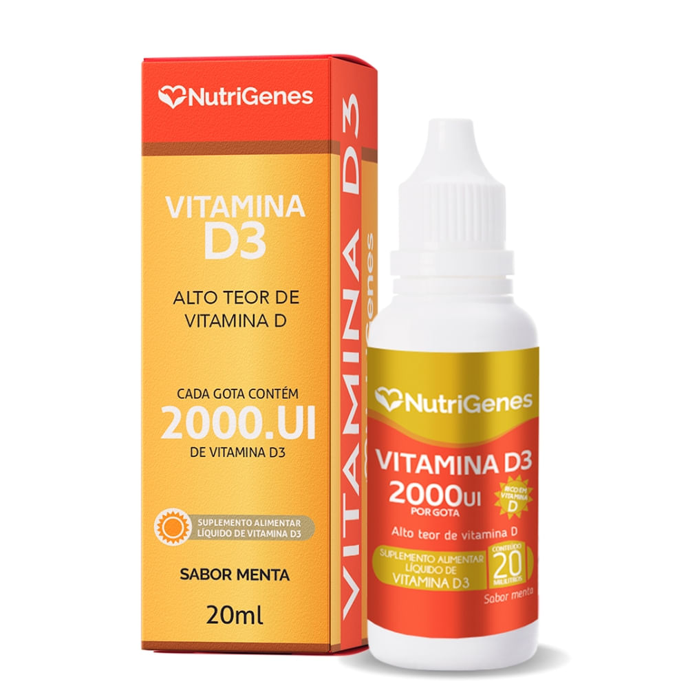 Vitamina D3 Colecalciferol Nutrigenes 20ml 2000 Ui/gota
