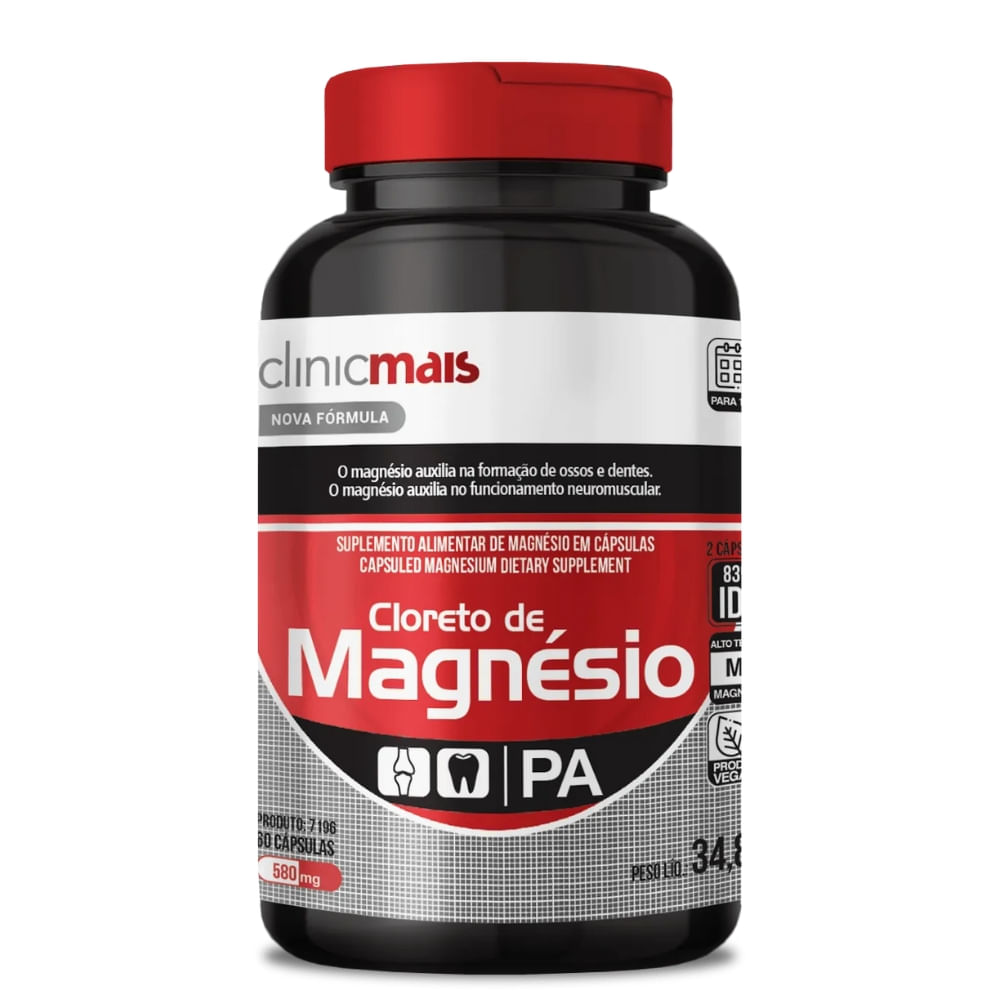 Cloreto de Magnésio PA ClinicMais 60 Cápsulas