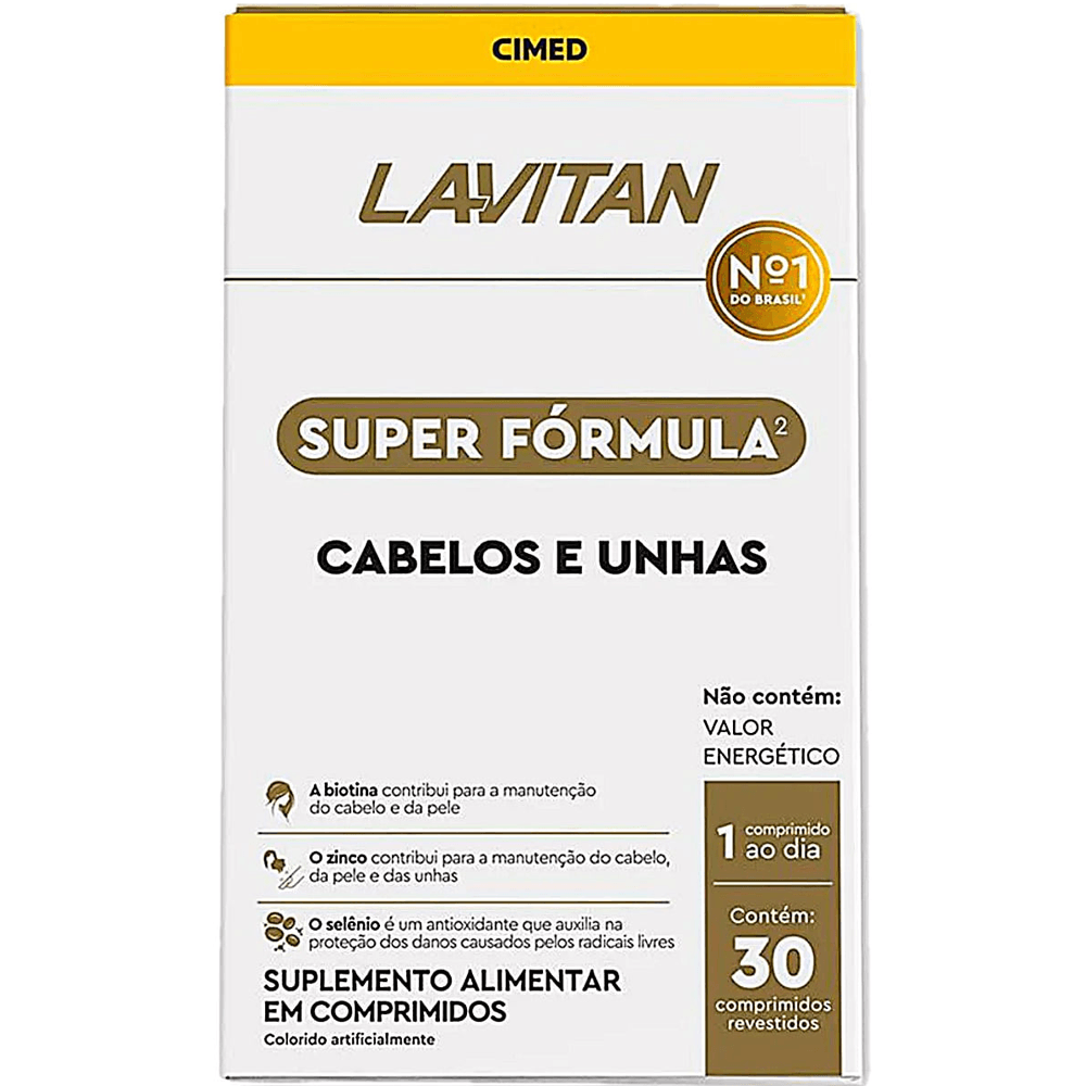 Lavitan Super Fórmula Cabelos e Unhas 30 Compridos
