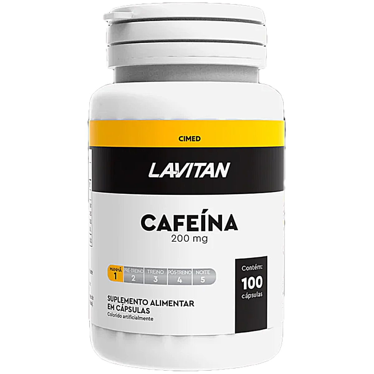 Suplemento Alimentar Lavitan Cafeína 200mg 100 Cápsulas