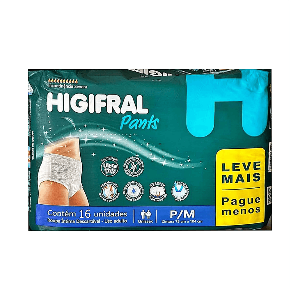 Roupa Íntima Descartável Pants Full Care  Tamanho P/m 16 Unidades