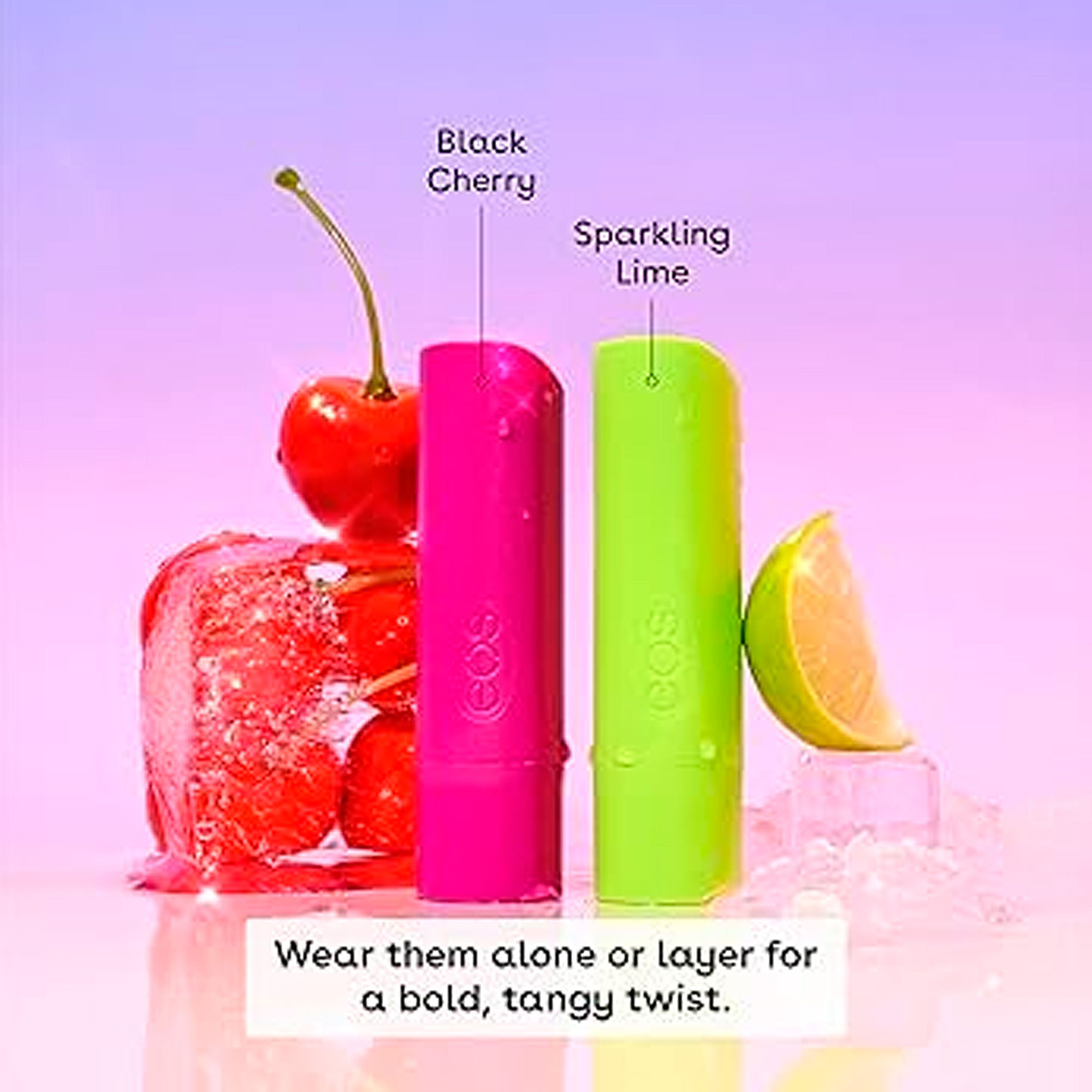 Kit 2 Bálsamo Labial Cherry Limeade Lip Balm Eos 8g