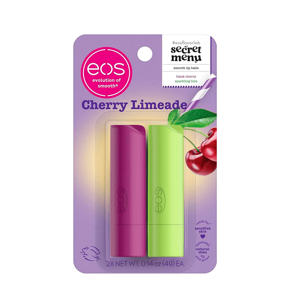 Kit 2 Bálsamo Labial Cherry Limeade Lip Balm Eos 8g