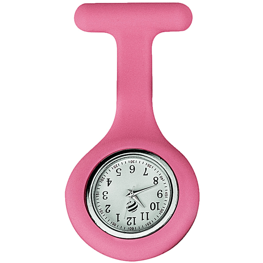 Relógio De Lapela Em Silicone Pink Incoterm