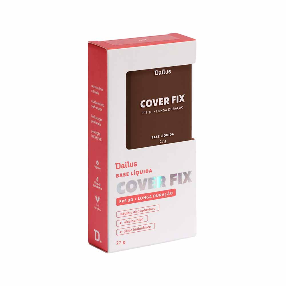 Base Líquida Dailus Cover Fix FPS 30 D12-Escura