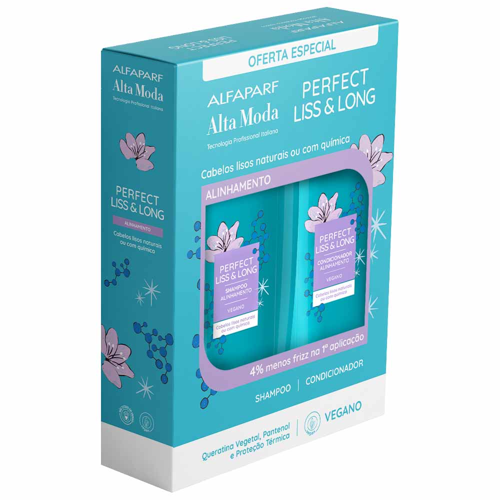 Kit Shampoo + Condicionador Alta Moda Perfect Liss & Long  300ml