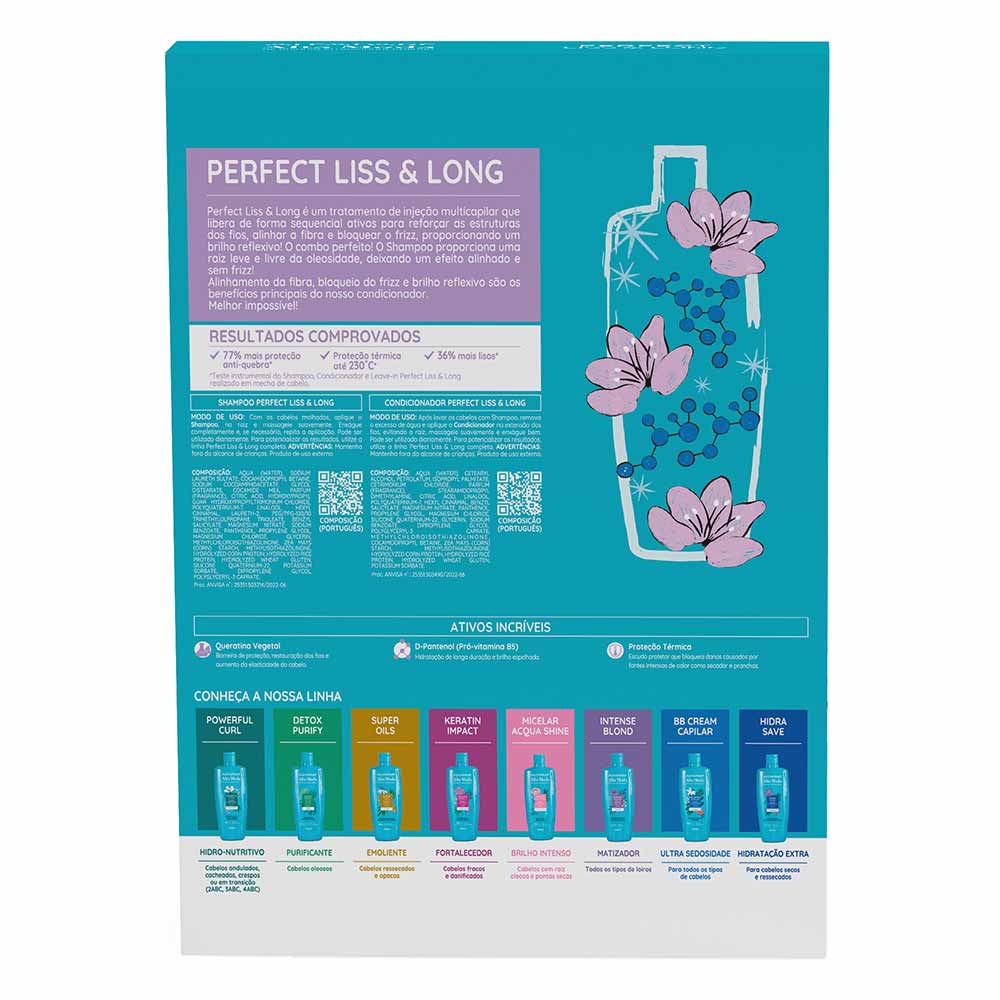 Kit Shampoo + Condicionador Alta Moda Perfect Liss & Long  300ml