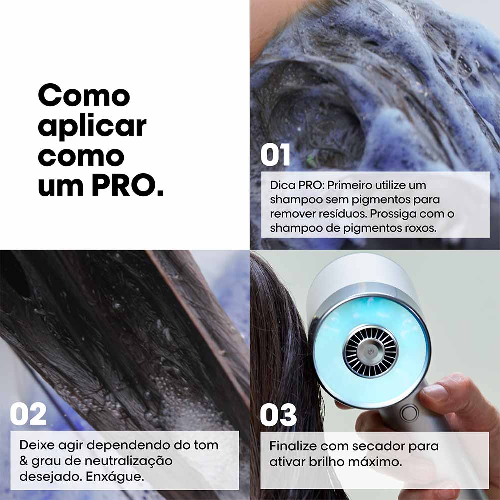 Shampoo L'Oréal Professionnel Vitamino Color Spectrum Matizador Tons Amarelados 300ml