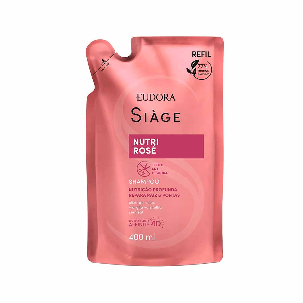 Shampoo Refil Eudora Siage Nutri Rose  400ml
