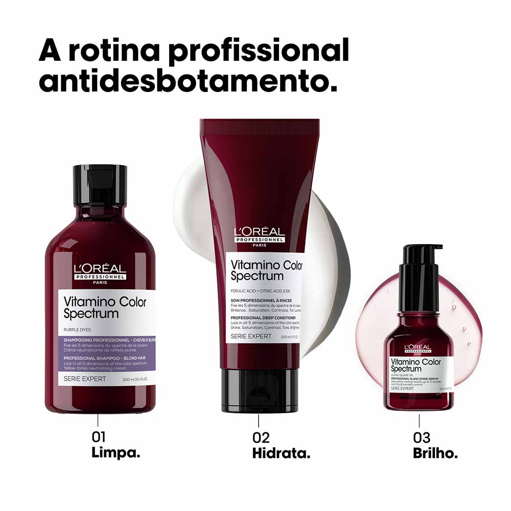 Shampoo L'Oréal Professionnel Vitamino Color Spectrum Matizador Tons Amarelados 300ml