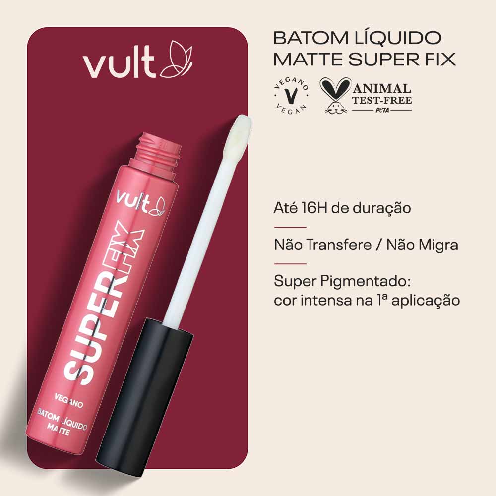Batom Líquido Matte Vult - Super Fix 5ml