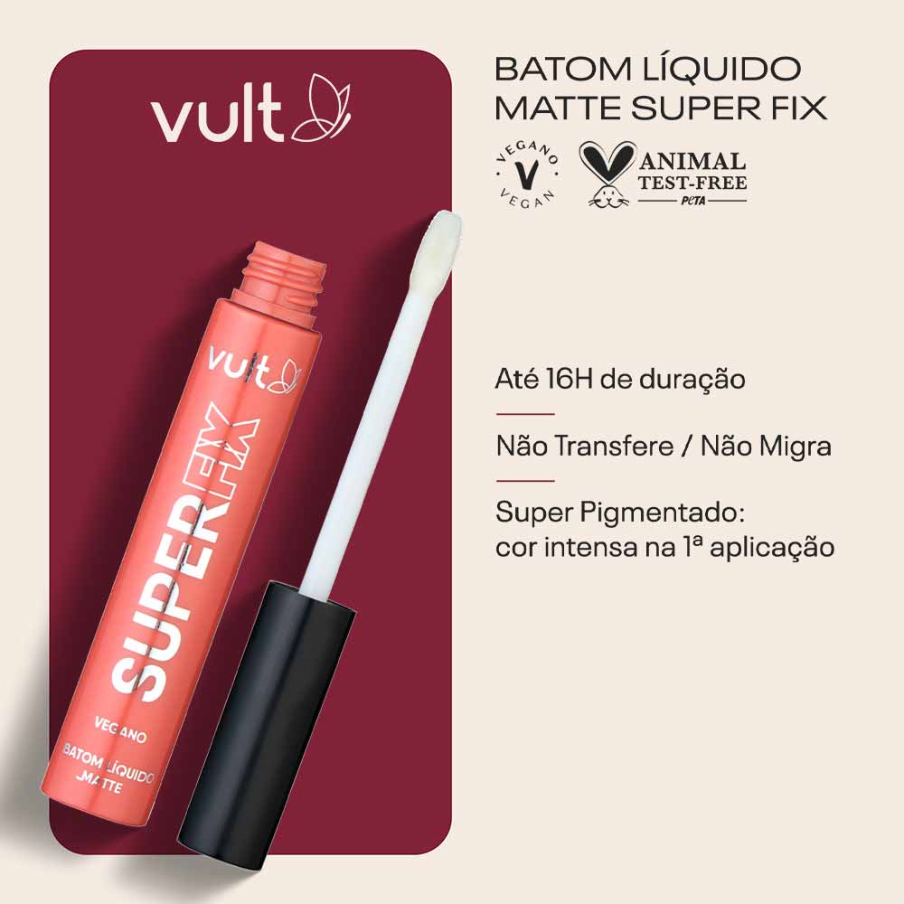 Batom Líquido Matte Vult Super Fix 5ml