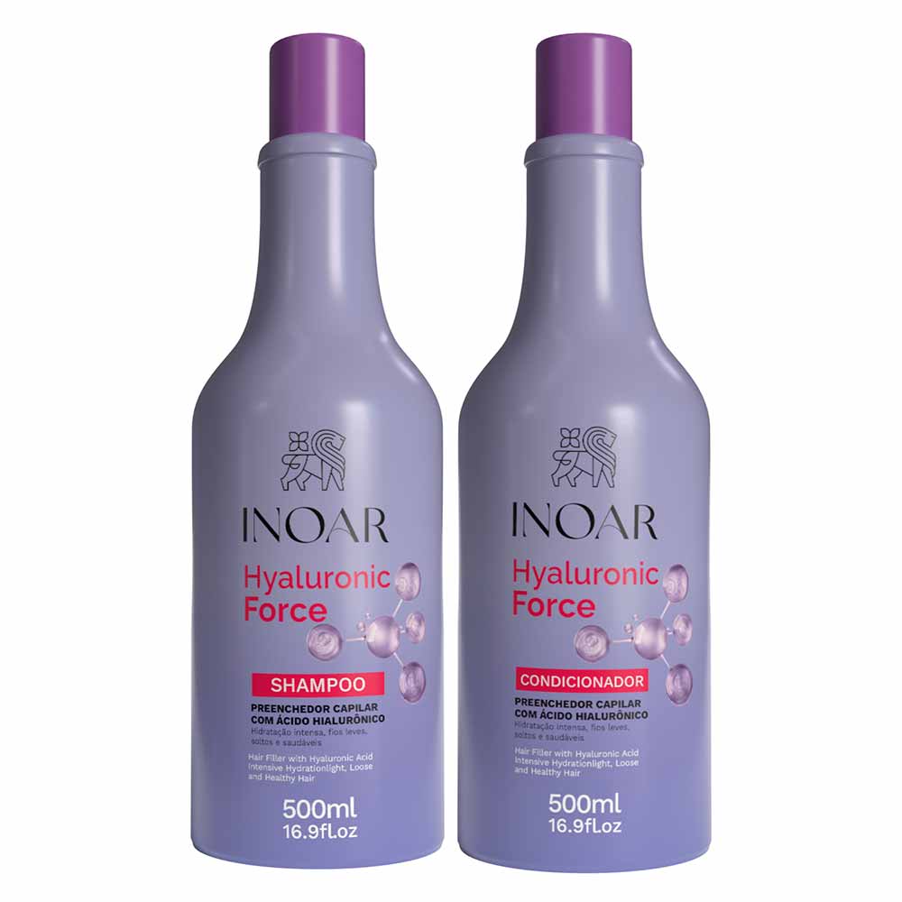 Kit Inoar Hyaluronic Force Shampoo + Condicionador