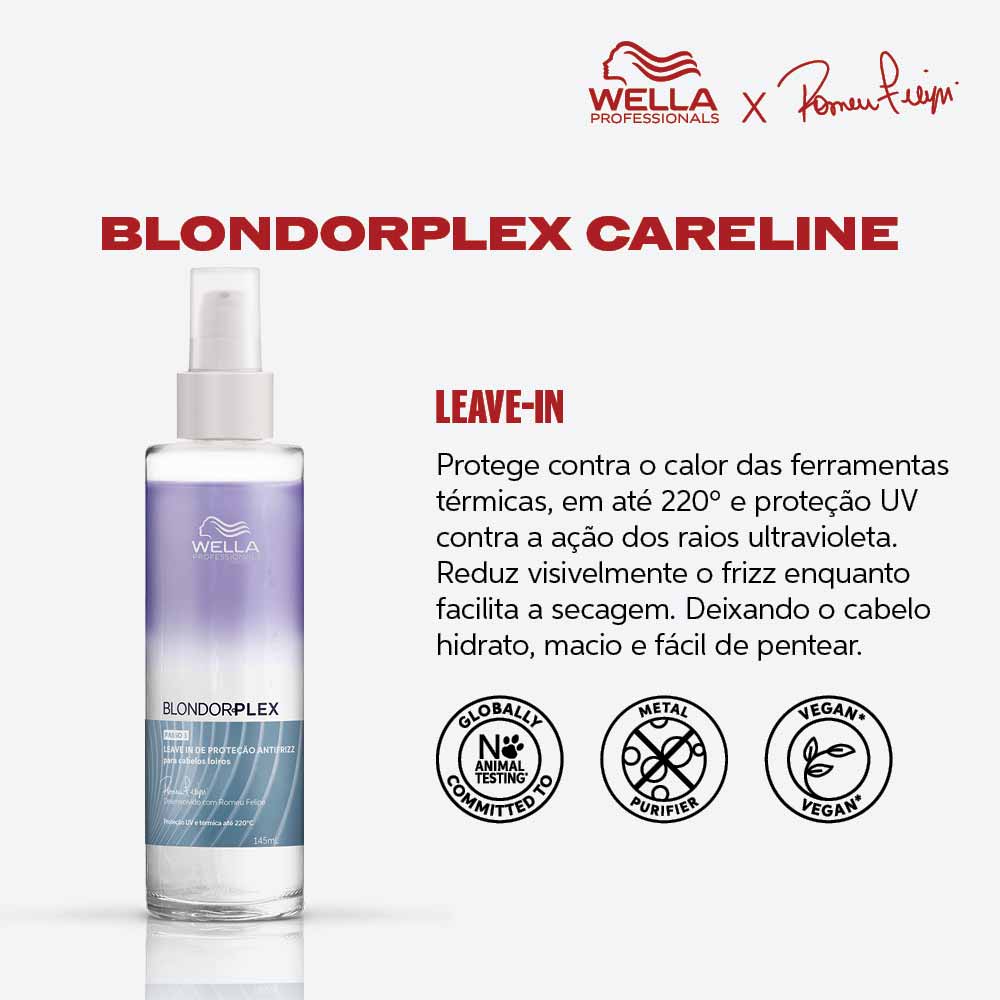 Kit Wella Professionals Blondorplex Shampoo + Condicionador + Leave In