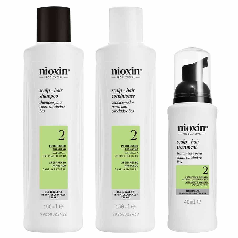 Kit Shampoo + Condicionador + Tratamento Nioxin System 2
