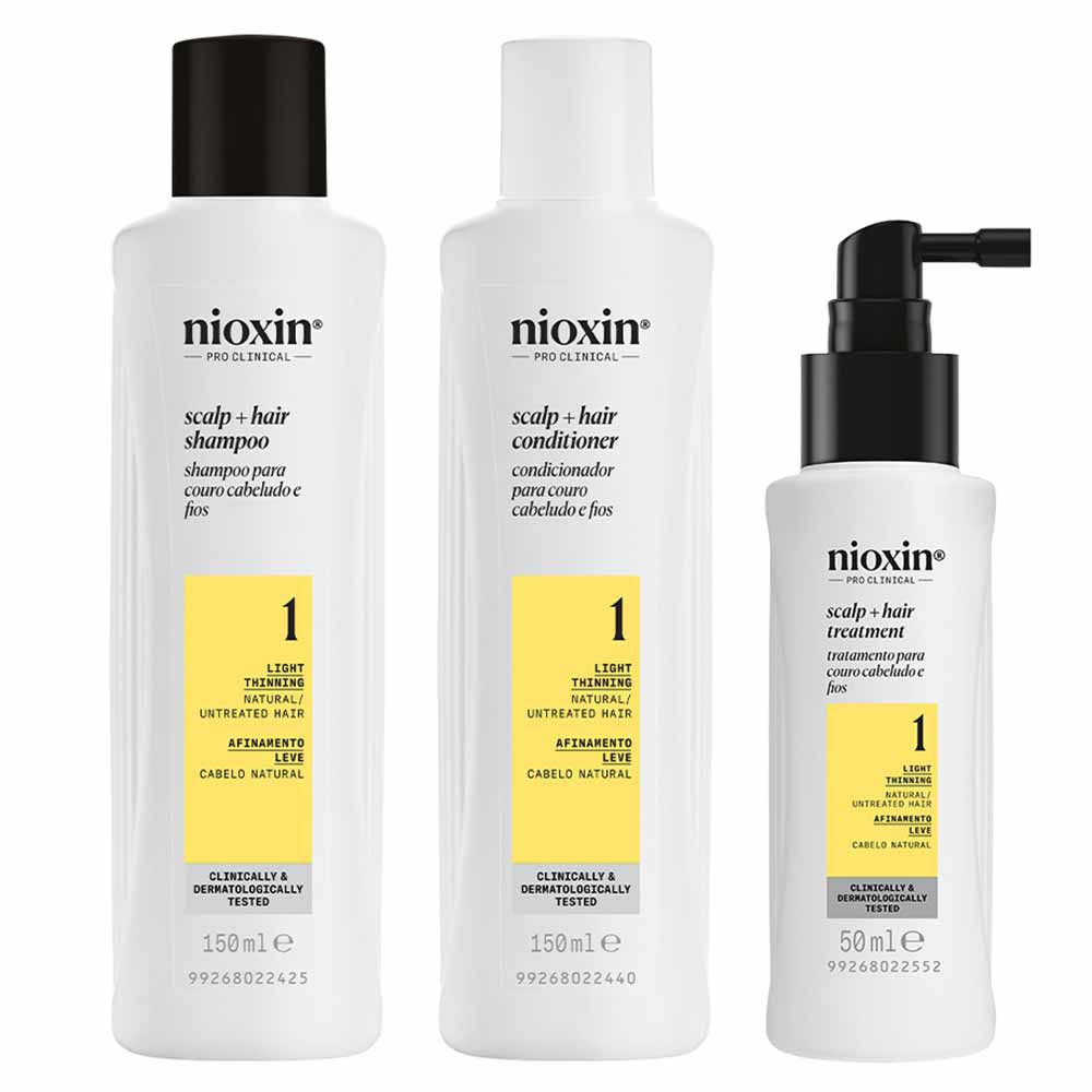 Kit Shampoo + Condicionador + Tratamento Nioxin System 1