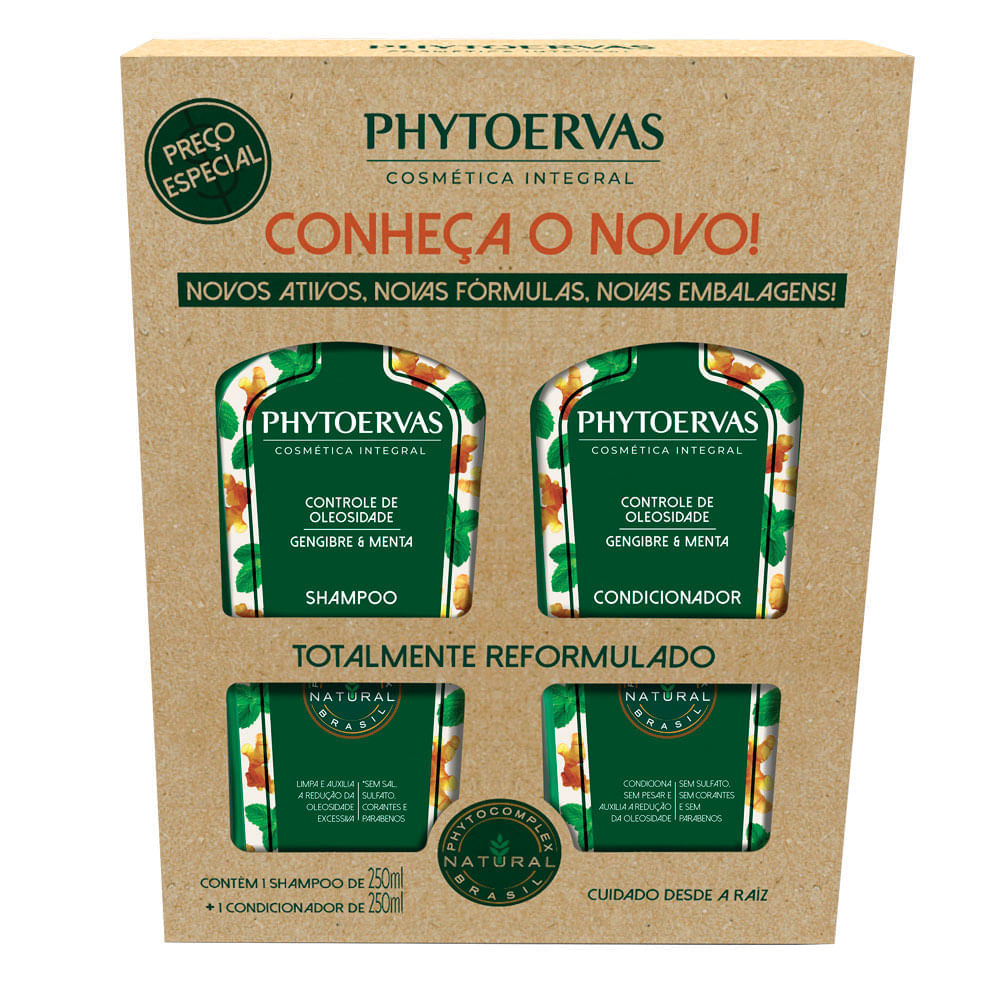 Kit Phytoervas Controle De Oleosidade Shampoo + Condicionador
