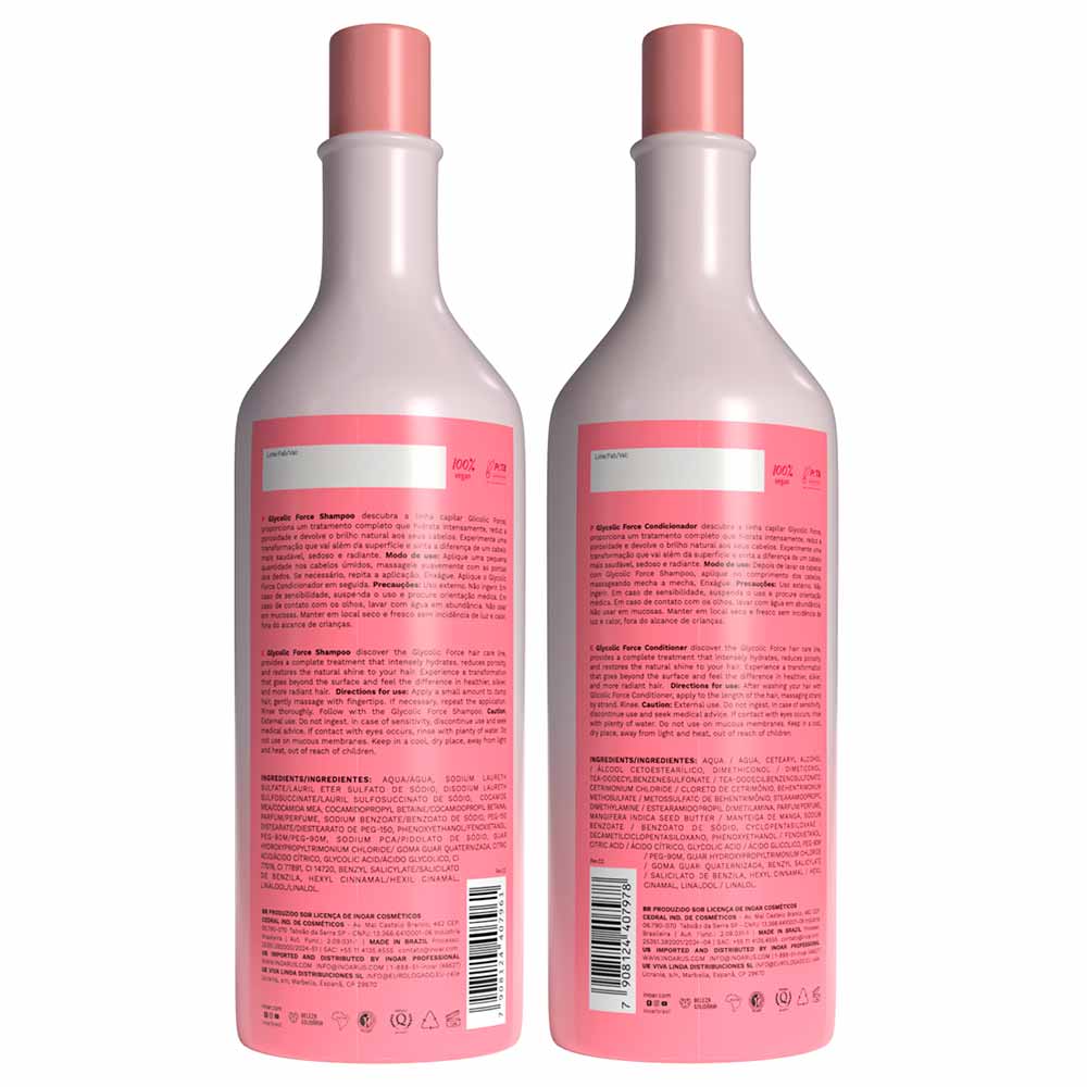 Kit Inoar Glycolic Force Shampoo + Condicionador