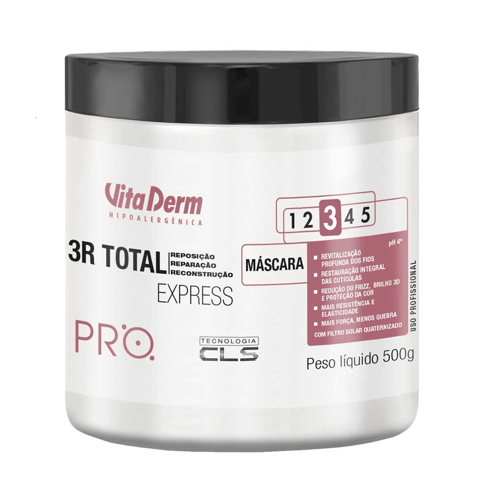 Máscara Vita Derm 3r Total Express  500g