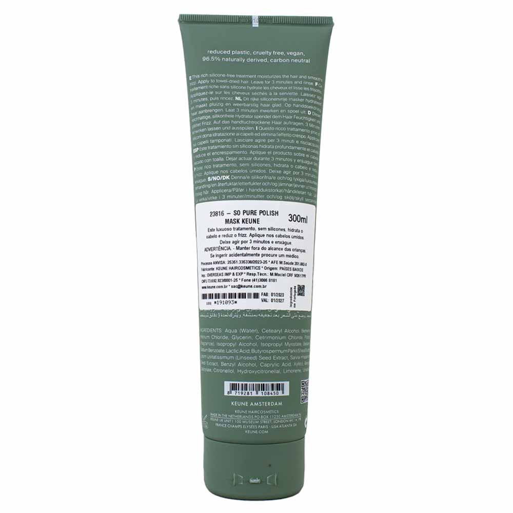 Máscara de Hidratação Keune So Pure Polish 300ml