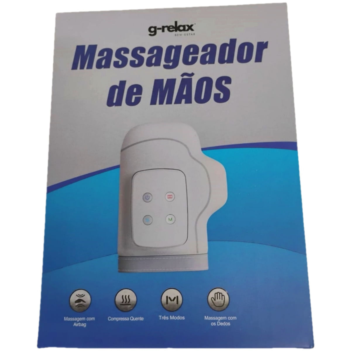 Massageador de Mão Tipo Luva Recarregável Portátil G-Relax