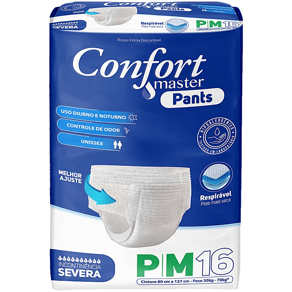 Fralda Geriátrica Confort Master P/M 16 Unidades