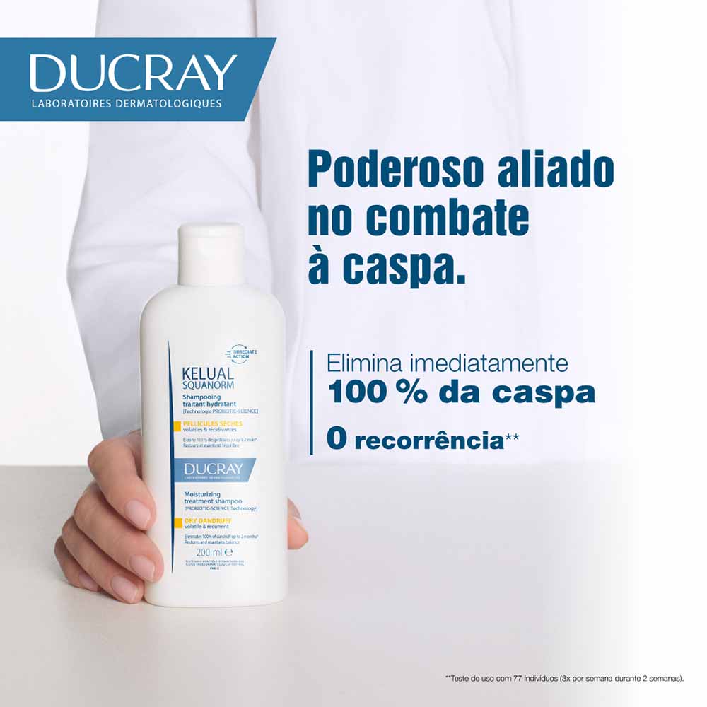 Shampoo Anticaspa para Cabelos Secos Ducray Kelual S Squanorm 200ml