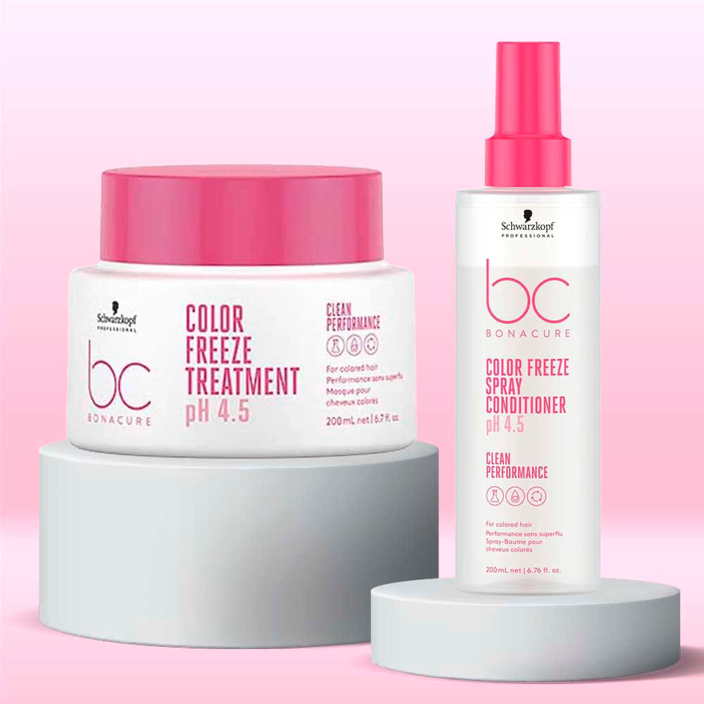 Kit Schwarzkopf BC Clean Performance Color Freeze Máscara de Tratamento + Condicionador Spray