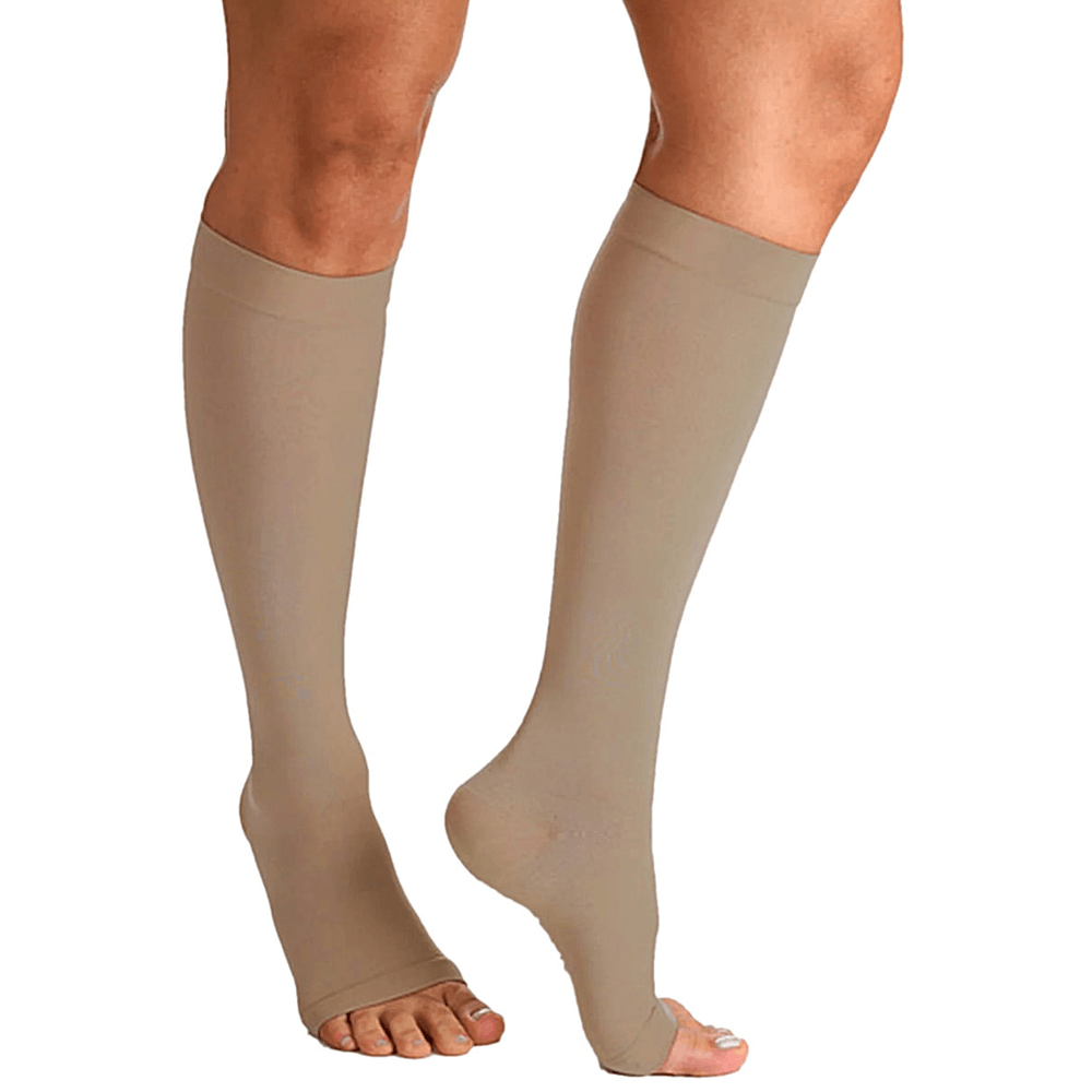 Meia 3/4 Essencial Conforto 15-20mmHg Natural Escura Aberta Sigvaris GG2